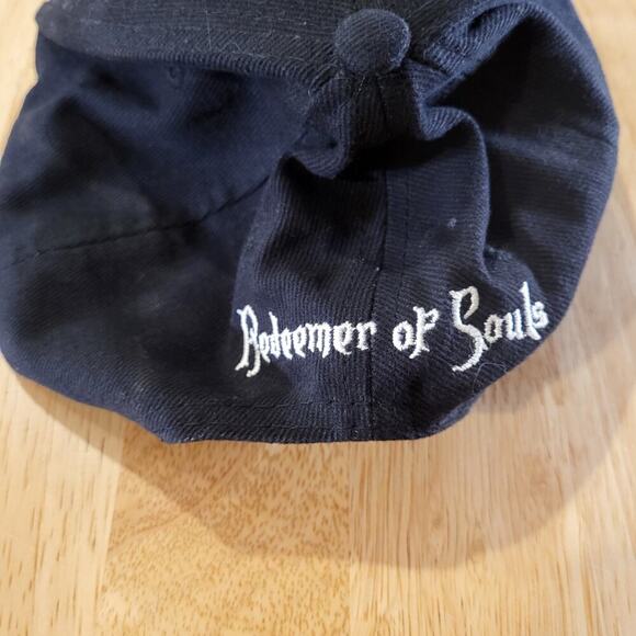 Judas Priest Baseball Hat Adjustable Black White Embroider Hook & Loop Closure - Picture 3 of 8